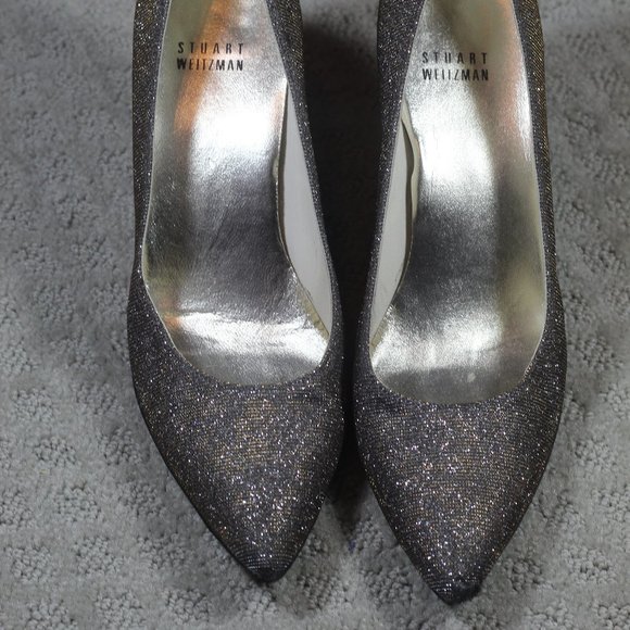 Stuart Weitzman Size 8 Pyrite Glitter Heels - Picture 1 of 6